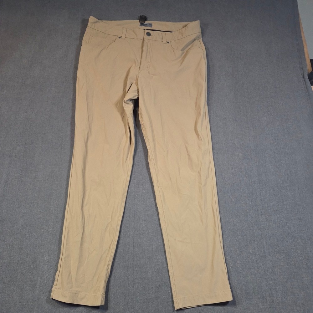 VRST Slim Fit Limitless Pants Mens 34x30 Tan Khaki 5-Pocket Technical Trousers